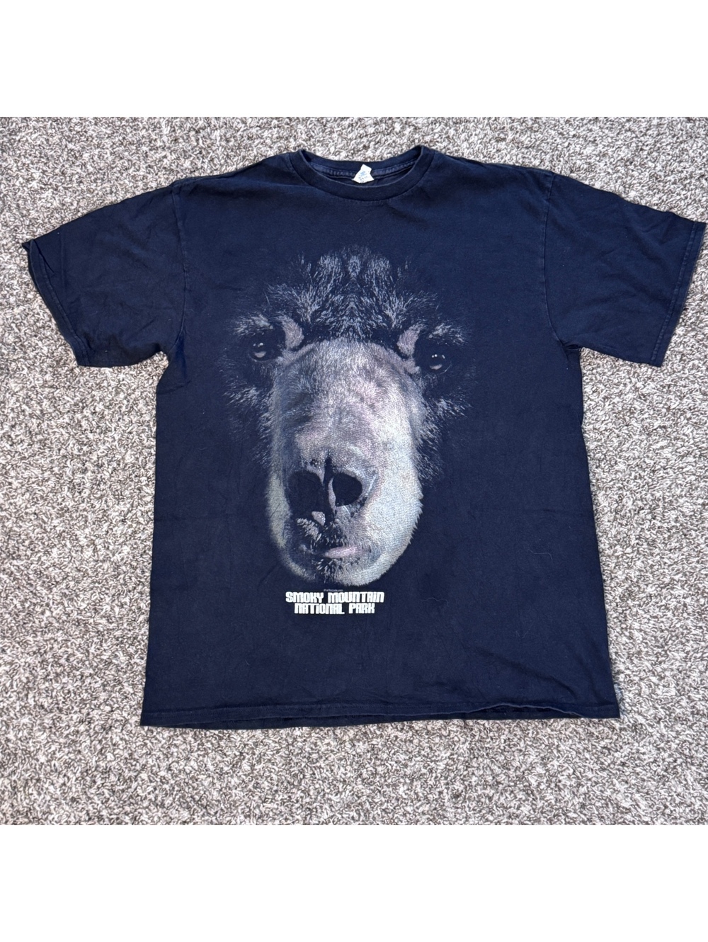 Vintage Smoky Mountain National Park Bear T-Shirt Large Black USA
